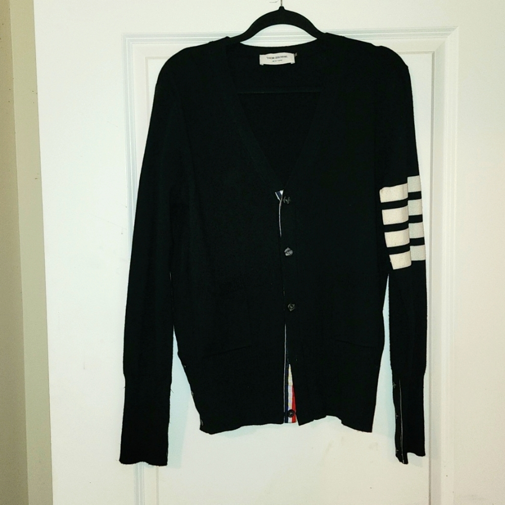 Thom browne black cardigan